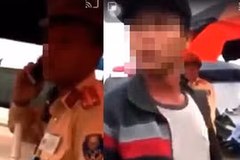 Xác minh tin người lạ mặt tại chốt CSGT hành hung người dân ghi hình