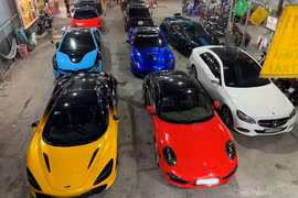 Dàn siêu xe của dân chơi Sài Gòn bị giữ tại An Giang 