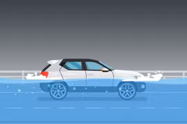 Ôtô điện và xe động cơ đốt trong - xe nào lội nước tốt hơn?