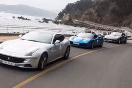 Hàng chục "siêu ngựa" Ferrari tung vó tại Hàn Quốc
