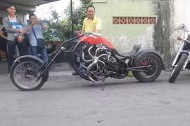 Môtô độ động cơ máy bay độc nhất Việt Nam “bị tóm“