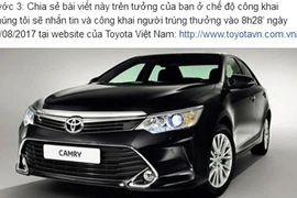 Hàng chục nghìn người dính "quả lừa" tặng xe Toyota Camry