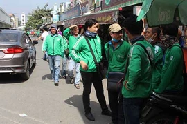 Tài xế GrabBike đình công phản đối mức chiết khấu mới