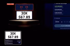 Biển "sảnh rồng" 30K-567.89 hơn 16,5 tỷ bị bỏ cọc đấu giá lần 2