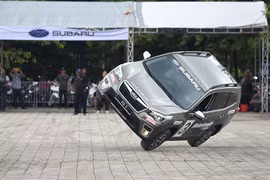 Xem tay đua người Anh - Russ Swift "làm xiếc" cùng xe Subaru ở Hà Nội