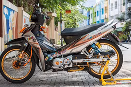 "Xế nổ" Yamaha Sirius độ kiểng đậm chất chơi tại Sài Gòn