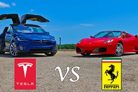 Ferrari 488 Spider "thoát thua" xe điện Tesla Model S P100D