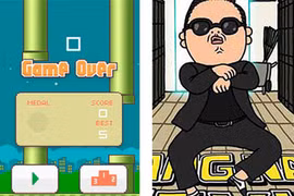 Flappy Bird nổi tiếng vượt Gangnam Style