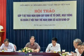 Góp ý Dự thảo Nghị định quy định về tổ chức hoạt động và quản lý hội