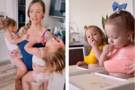 Vừa sinh con 6 tuần, bà mẹ lại mang thai đôi bất ngờ