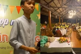 Hồ Văn Cường xuất hiện gầy gò, xanh xao trong buổi giao lưu