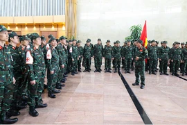 80 quân nhân Việt Nam lên đường sang Myanmar khắc phục hậu quả động đất