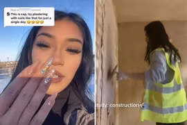 Nữ sinh làm xây dựng đeo móng tay giả dài 2,5cm gây chú ý