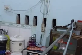 Video: Tá hoả phát hiện rắn cặp nia dài hơn 1m chui vào bếp