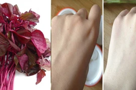 Da đen bẩm sinh bỗng trắng như trứng gà bóc chỉ với nắm rau dền