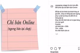 Shop thời trang cửa đóng then cài, kéo khách mua online