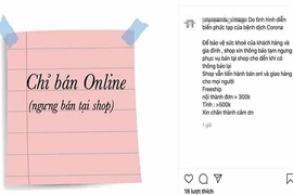 Shop thời trang cửa đóng then cài, kéo khách mua online