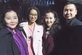 Ảnh chồng Lan Khuê sang Mỹ cổ vũ Phạm Hương bị "đào mộ"