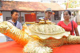 Video: Rùa dát vàng 9999 giá cả trăm triệu đồng ở Hà Nội