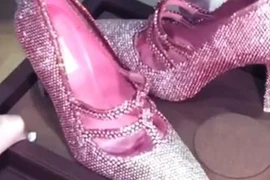 Đôi giày nạm kim cương hồng chóe giá 101 tỷ đồng