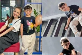 Con trai Diễm Hương gây sốt với vóc dáng cao lớn, phổng phao