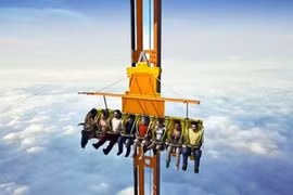 Video: Trò chơi cảm giác mạnh với độ cao gấp đôi tượng Nữ thần Tự do