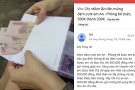 Cô gái viết email nhắn chị đồng nghiệp nhầm lẫn tiền mừng cưới
