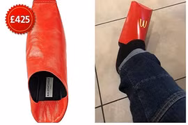 Giày hiệu 13 triệu đồng như hộp đựng đồ ăn nhanh