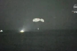 Các phi hành gia rơi xuống biển khi trở về Trái đất