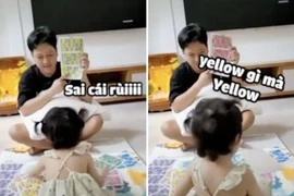 Mới 2 tuổi con gái Trường Giang đọc tiếng Anh "vanh vách"