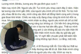 Lương 30 triệu, cô gái phân vân có cưới người yêu lương 5 triệu không 