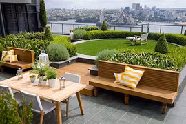 Ý tưởng thiết kế vườn trên sân thượng tuyệt đẹp