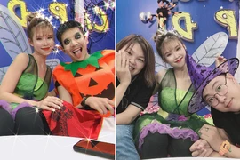 Vợ chồng Khởi My hóa trang vui nhộn dịp Halloween