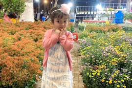 Con gái Lê Dương Bảo Lâm, đi du xuân cũng phải đeo vàng