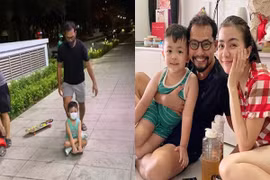 Vợ chồng Huỳnh Đông - Ái Châu bị nhắc nhở vì đưa con ra khỏi nhà