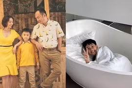 Con trai Thu Trang vào khách sạn đòi ngủ trong bồn tắm