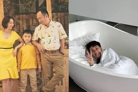 Con trai Thu Trang vào khách sạn đòi ngủ trong bồn tắm
