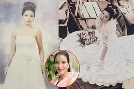 MC Cát Tường hiếm hoi đăng ảnh diện áo cô dâu ngày xưa