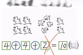 Bài toán 4+4+2=10 vẫn bị giáo viên gạch sai