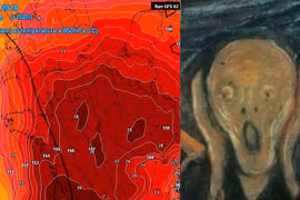 Biểu đồ nhiệt lột tả cái nóng lịch sử nước Pháp đang trải qua