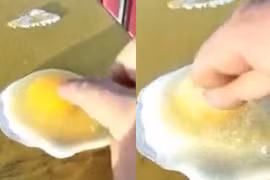 Video: Đập trứng ra, biến thành cục băng trong phút chốc
