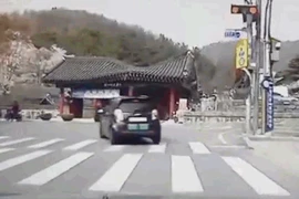 Video: Cụ ông 72 tuổi lái ô tô đâm sập cổng công viên