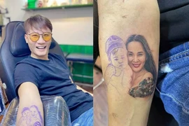 Sao Việt chơi lớn "khắc" mặt người tình lên cơ thể