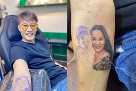 Sao Việt chơi lớn "khắc" mặt người tình lên cơ thể