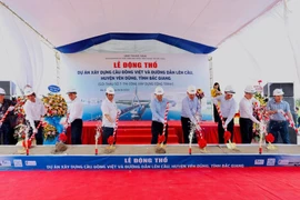 Khởi công cầu Đồng Việt kết nối Bắc Giang với Hải Dương