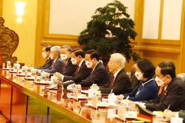 Tổng Bí thư Nguyễn Phú Trọng hội đàm với Tổng Bí thư, Chủ tịch Trung Quốc Tập Cận Bình