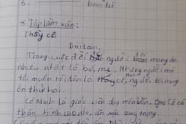 Văn tả cô giáo của học sinh khiến người đọc không nhịn được cười