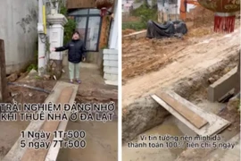 Thuê homestay Đà Lạt 7,5 triệu, tiktoker phải sống trong... công trường