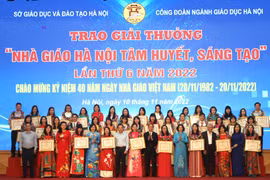 Hà Nội: 40 nhà giáo nhận giải thưởng “Nhà giáo tâm huyết sáng tạo” năm 2022