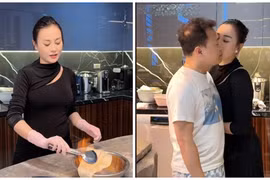 Phương Oanh vẫn chăm vào bếp khi mang bầu đôi